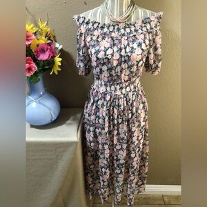 FOREVER 21  Vintage FLORAL MAXI DRESS